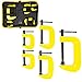 5 Pieces Iron C Clamp Set. 2 Pieces 1 Inch C Clamp, 2 Pieces 2 Inch C Clamp, 1 Pieces 3 Inch C Clamp for Woodworking, Welding, and Building with Storage Bag