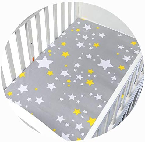 Qianqian Paper Crane 100% Cotton Crib Fitted Sheet Soft Breathable Baby Bed Mattress Cover Cartoon Newborn Bedding,CLS0011