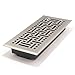 Accord Ventilation AMFRSNB614 Wicker Design Floor Register, Satin Nickel, 6