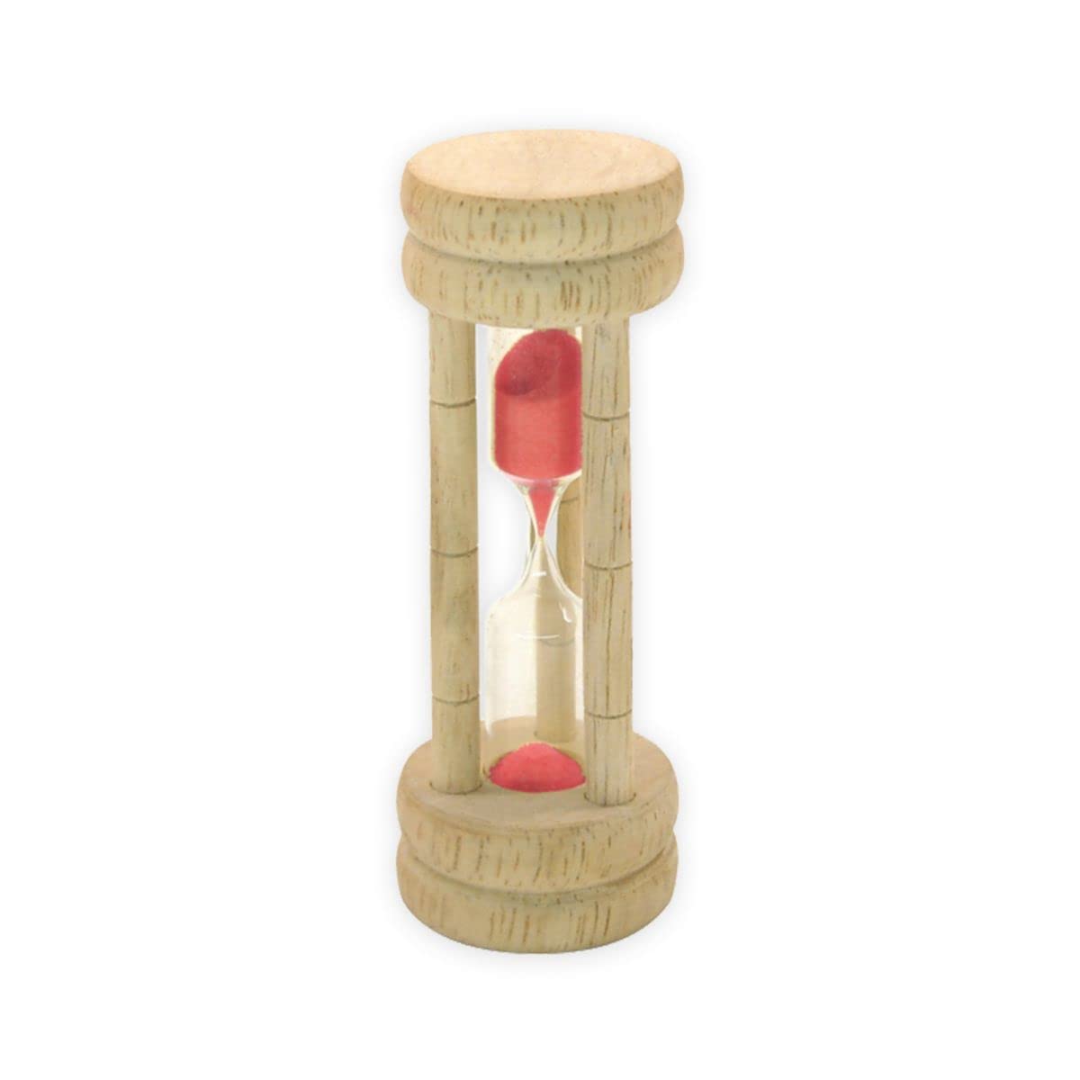 Fackelmann Egg Timer with Sand, Beech, Beige, 10x3.5cm