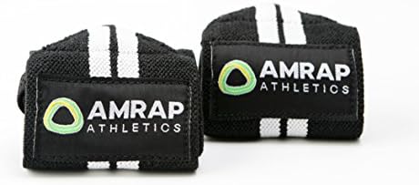 Wrist Wraps by AMRAP Athletics - Pair of 12" Long 3" Wide Soft Cotton Weightlifting Wraps with Heavy Duty Velcro and Thumb Loop - Backed by IRONCLAD Satisfaction Guarantee - Lift More NOW!