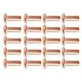 Aicosineg 50pcs 0.47" Length Copper Solid Rivets M5