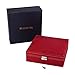 KLOUD City Two-Layer Jewelry Box Organizer Display Storage case with Lock (Dark Red)