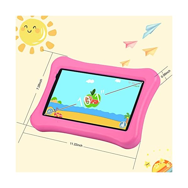 10.1 inch Kids Tablet AWOW Tablet PC for Kids, Android 10 Go Quad Core, 32GB Rom, iWawa Pre-Installed with Kids-Proof…