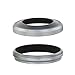 Haoge LH-X49W 2in1 All Metal Ultra-Thin Lens Hood with Adapter Ring Set for Fuji Fujifilm FinePix X70 X100 X100S X100T X100F Silver Replaces Fujifilm LH-X100 AR-X100 LH-X70