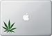 Cannabis Leaf - Marijuana - Pot - Weed - Macbook or Laptop Vinyl Decal Sticker - Yadda-Yadda Design Co. (4" w x 4" h) (INDICA GREEN)