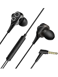 VAVA MOOV 11 In Ear Earbud Headphones with Dual Drivers, High-fidelity Audio and Deep Bass, Wired Earphones with Snug and Soft Design, Inline Controls for Hands-free Calling (3.5mm Jack)
