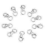 GREEN FABWOOD Silver 10 Lobster Clasp Sterling Claw Jewelry Part 10mm, Medium