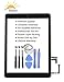 iPad 5 iPad air 1st Model A1474 A1475 Black Digitizer Replacement Screen Replacement Glass Assembly - Includes Home Button Camera Holder Pre Installed Adhesive Stickers and Professional Tool Kit primary