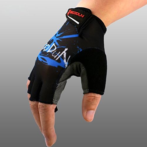 Mens Riding Gloves Ultra Light Breathable Lycra Anti-Slip Shock Absorbing Silica Gel Grip Mountain Road Half Finger Cycling Gloves