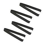Set of 4 Mini Plastic Serving Tongs (BLACK)