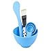 uxcell Blue 4 in 1 Cosmetic Tool Make Up Mask Mixing Stick Brush Spoon Bowl Kit