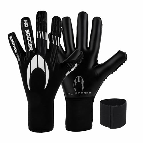 HO Soccer KONTROL Alert Blackout Goalkeeper Gloves, Unisex Adult.