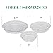 GROWNEER 15-Pack Clear Plant Saucer Drip Trays, with 15 Pcs Plant Labels, Plastic Plant Pot Saucers Flower Pot Set for Indoor Outdoor Garden, Assorted Sizes – 6/8/10 Inch, 5 Pcs of Each Sizethumb 1