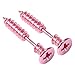 New Fashion Color Piercing 3D Cross Screws Ear Stud Earrings Lag spike Hip-Hip Earring Youth Men/Women (2 Rose Red)
