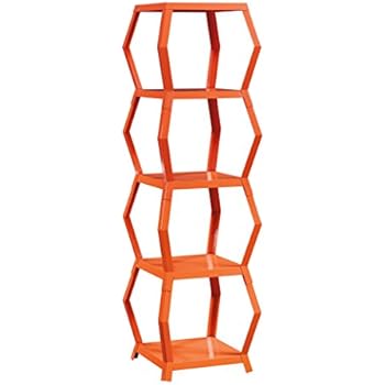 Sauder Soft Modern Tower Etagere, Orange Blush finish