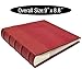 Golden State Art, Family Holiday Photo Album for Christmas, Vacation, Anniversary Photography Book Hold 200 4x6 Horizontal Photos with Memo, 2 Per Page Large Capacity (Leatherette Cover - Maroon)