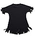 TheFound Baby Girls Tassels Summer Outfit Kids Fashion Short Sleeve Shirt Dress 18-24M