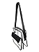 Football Stadium Approved Clear Messenger Bag Clear Shoulder Bag Transparent Purse with Adjustable Strap (Black)