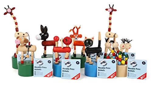 small foot company small Foot Drückfiguren-Set Tiere, 8-teilig, Ideal als Gastgeschenk an Kindergeburtstagen oder für die Schultüte 7228 – Bild 3