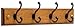 Liberty Hardware 128738 1 Wooden Rail/Coat Rack with 4 Scroll Hooks, 18", Honey Maple & Statuary Bronze primary