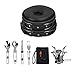 Bisgear 16 Pcs Camping Cookware Stove Carabiner Bug Out Bag Cookset Folding Spork Set Outdoor Camping Hiking Backpacking Non-Stick Cooking Picnic Knife Spoon (Renewed)thumb 1