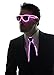 Neon Nightlife Pink Frame/Slightly Tinted Lens Light Up Glasses