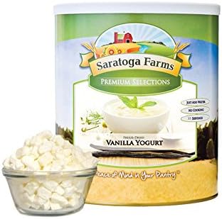 Saratoga Farms Freeze Dried Vanilla Yogurt Bites, Snack Food, #1 Emergency Food Storage, 35 Servings with a 20-30 Year Shelf-Life in #10 Can (Save More with 2,3,4, or 6 Pack)