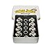 Yellow Jacket Premium Skateboard Bearings, Pro Longboard Bearings, 608, ABEC 9, Washers and Spacers, White Lightning (Pack of 8)