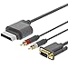 Fosmon Gold Plated 6ft Premium VGA Cable w/Digital Optical Audio Port for Microsoft Xbox 360 to TV Equipment for PC HDTV