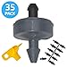 1 GPH Netafim Woodpecker Jr Pressure Compensating Dripper Emitters, 35-Pack Plus Hole Punch Tool and Goof Plugs for Drip Irrigation Systems