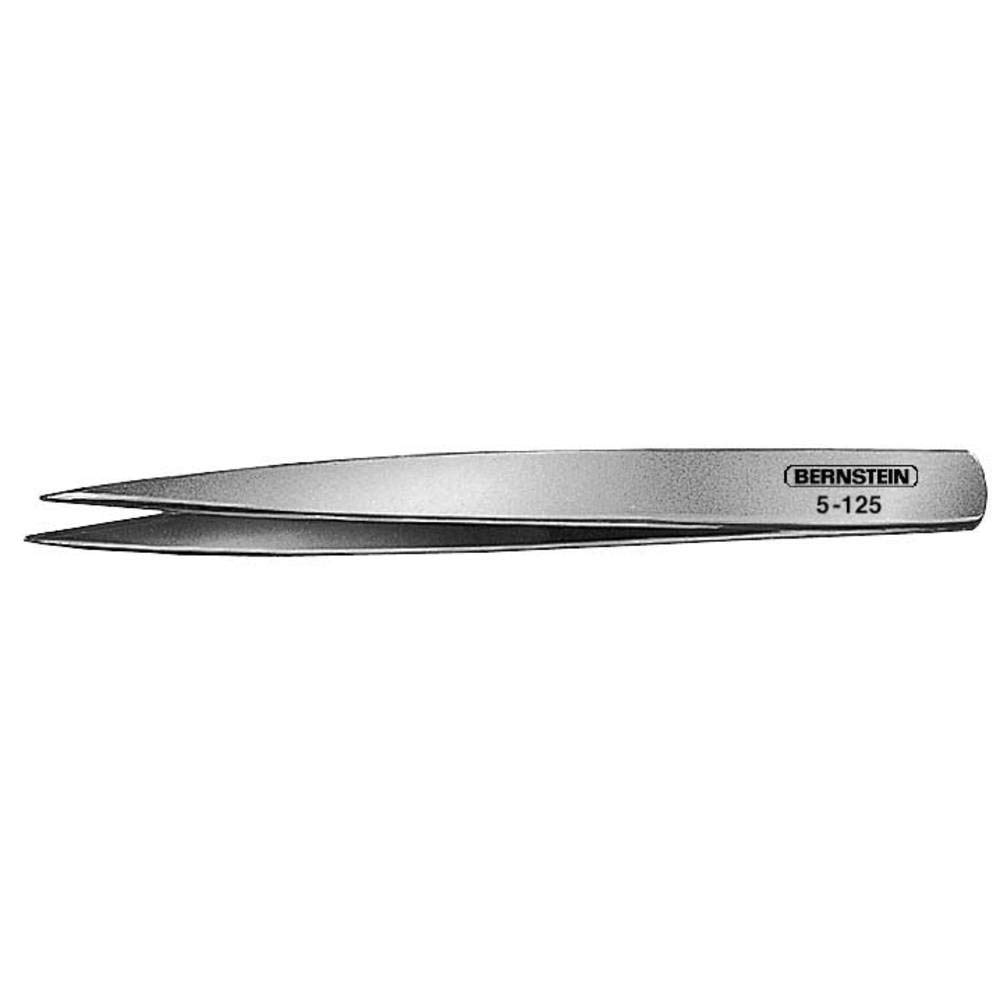 Bernstein 5-125 Sheet Metal Tweezers 110mm Nickel-Plated Straight Flat Pointed