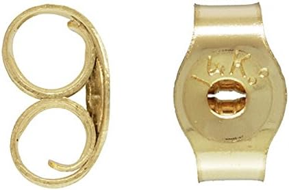 6 Qty. Very Tiny Genuine 14kt. Gold Earring Back, Very Small & for Thin Posts (4.0x2.5mm Earnuts) - See Photos