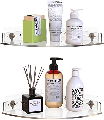 Vdomus 浴室ラック 風呂ラック シャワーラック 風呂コーナーラック 調味料ラック 浴室用収納ラック バスラック 水切りラック 三角コーナーラック 収納ラック 2段 壁掛け お風呂 キッチン