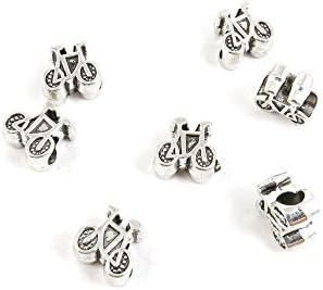 Price per Lot 330 PCS Jewelry Making Charms Antique Silver Tone Color Jewellery Charme Findingss Bulk Wholesale Suppliers Arts Crafts R2IG2 Bicycle Loose Beads