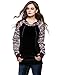 Bluetime Womens Fall Winter Long Sleeve Floral Print Pullover Hoodie Sweatshirt