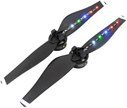 SUKEQ 1 Pair Rechargeable LED Propellers for DJI Mavix Air, Low Noise Quick Release LED Light Flash Props Blades Replacement Part for DJI Mavic AIR Drone