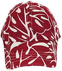 100% Cotton Hawaiian Velcro-Back Cap (Maroon/White)