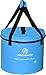 Freegrace Compact Collapsible Bucket Portable Folding Water Container - Lightweight - Includes Mesh Pocket Sky Blue, 16L (Lid)