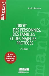 Droit des personnes, des familles et des majeurs protégés