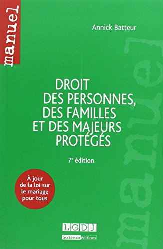 Droit des personnes, des familles et des majeurs protégés