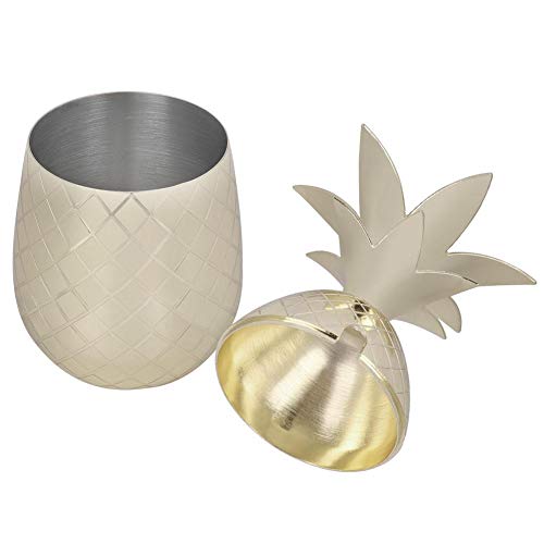 1 TOPINCN+Pineapple+Stainless+Cocktail+Drinking