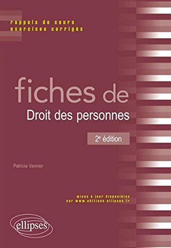 Fiches de droit des personnes