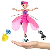 Strivy Flying Fairy Doll for Girls,RC Infrared Induction Helicopter Kids Toys Teen Toys Flying Princess Doll (Flying Fairy)