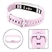 Vancle Bands Compatible with Fitbit Alta HR and Fitbit Alta, Newest Sport Wristbands with Secure Metal Buckle for Fitbit Alta HR/Fitbit Alta, Silver/Pink/Lavender, Small