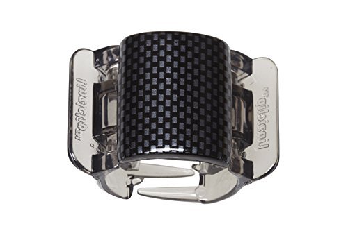 Linziclip Midi - Black and Grey Check - 150 Claw Clips - Butterfly Hair Securing - Thick Hair - Adults