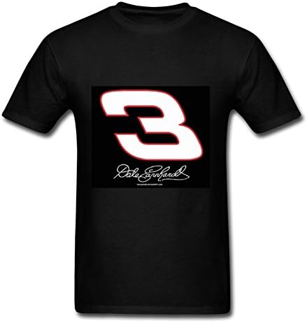 Custom Summer Men #0001 Dale Earnhardt Sr. #3 Signature Print Round Neck Short Sleeve Cotton T-shirts, Black Medium Available