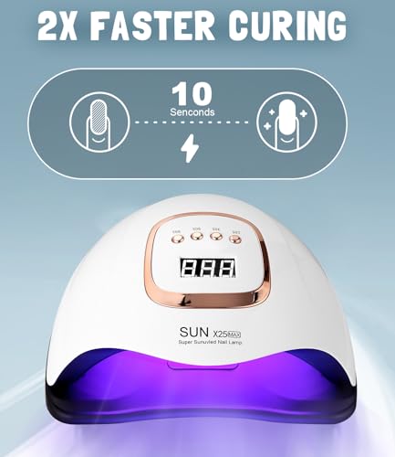 UIHOL UV LED Nail Lamp, 380 W Professional 81 LED Lamp Balls, Semi-Permanent Curing Quickly Pedicure Oven for All Nail Polishes, Automatic Sensor for Manicure at Home and in the Salon