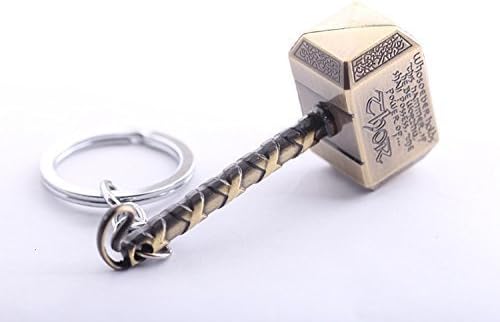 Angelia Marvel Hero the Avengers Thor Hammer Bronze Metal Key Ring Chain by Angelia