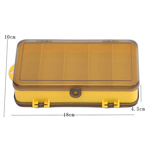 EHLIE Tragbare Outdoor-Plastik-Köderbox wasserdichte doppelseitige Angelkiste, schwarz-weiße Abdeckung,Schwarze… – Bild 4